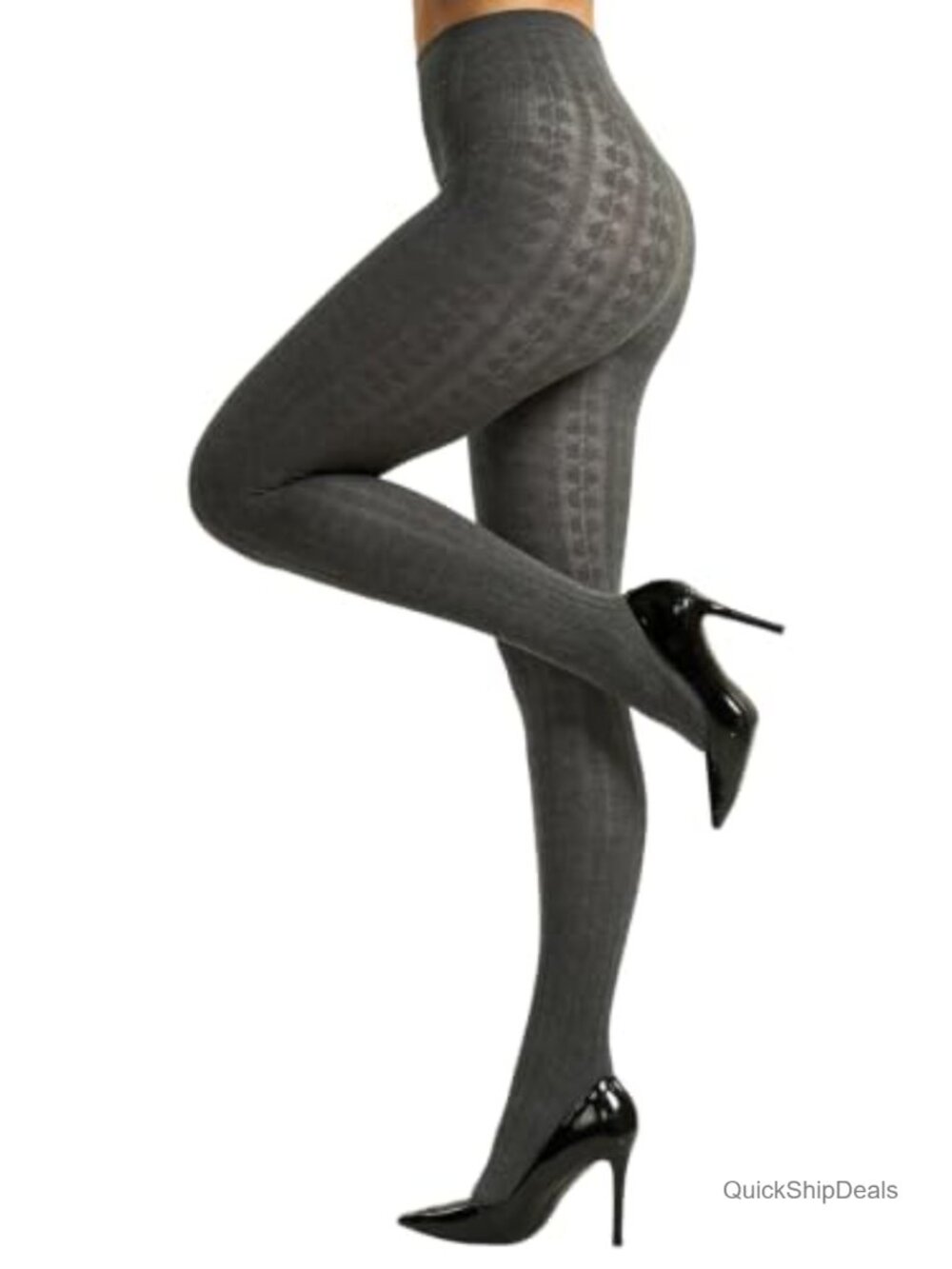 Cable Knit Sweater Tights Women Warm Opaque Winter Tights